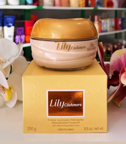 Creme acetinado Lily Cashmere. Hidratante o Boticário. Lançamento. Original e lacrado. 