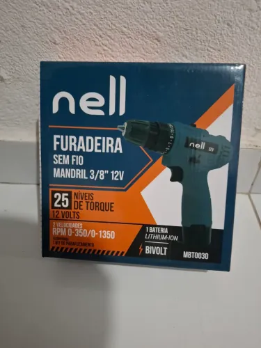Furadeira Sem Fio Nell Bivolt Nova