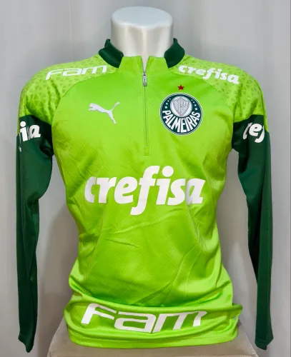 Blusa Puma Palmeiras (Treino) - MODELO RARÍSSIMO  COM PATROCÍNIOS CREFISA E FAM