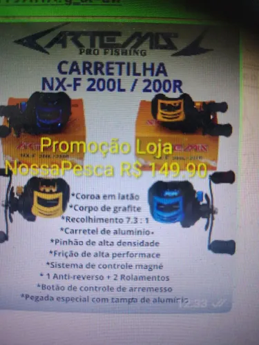 Carretilha Artemis e rolamento