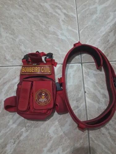 Porta treco + cinto de guarnição bombeiro civil 