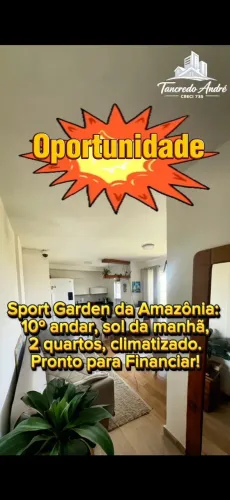 Apto Sport Garden - 10º Andar, 2 Qtos, Cond. Fechado, Próx. Shopping<br><br>