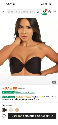 Sutiã tomara que caia