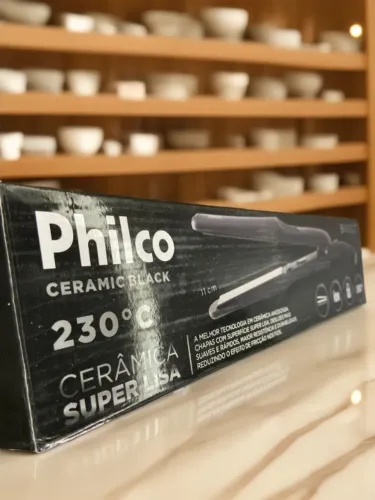 Prancha Chapinha Cerâmica Black 230° - Philco an6
