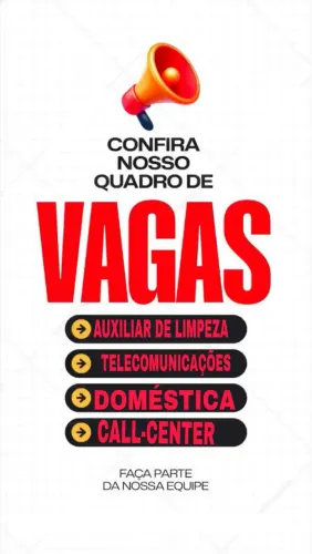 Procurasse auxiliar de limpas, doméstica, telecomunicações,  call center