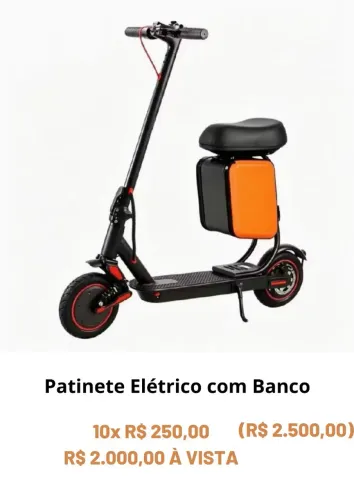 Patinete elétrico com banco