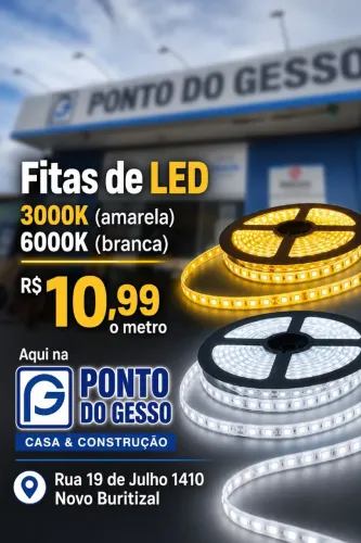 Fita de led em metro ( branca ou amarela )