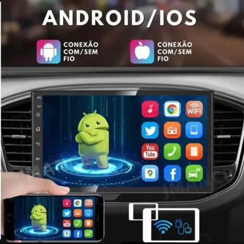 Multimídia 7" android (passo cartão)