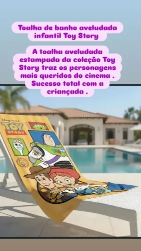 Toalha de banho aveludada infantil Toy Story