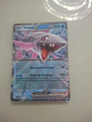 Carta Pokémon Veluza-Ex 043/159 + Sleeve Pokémon Brinde