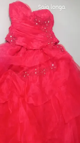 Vestido Debutante 2 em 1 Vermelho
