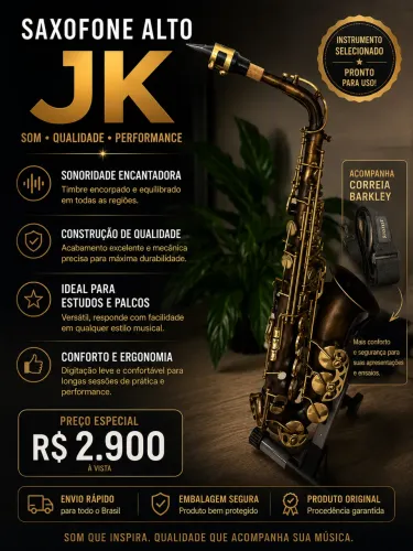 Saxofone alto topppppp + acessorios