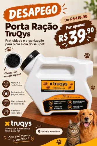 Pote para ração 10kg plástico super resistente
