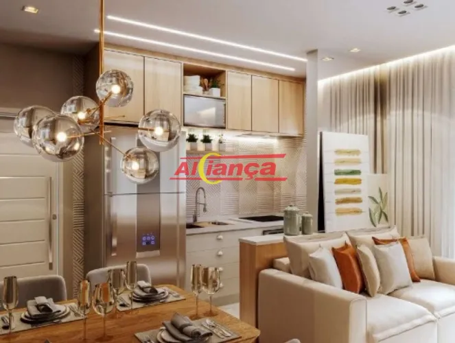 Apartamento 45m², 2 quartos com varanda gourmet no Macedo