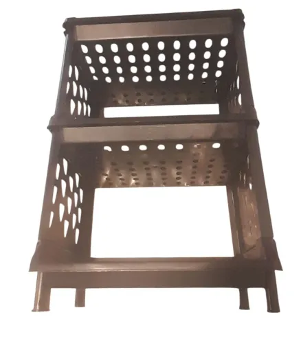 Organizador Multiuso 3 Prateleiras Cor Preta 48x31x24cm