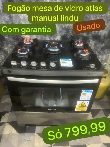 Fogão mesa de vidro