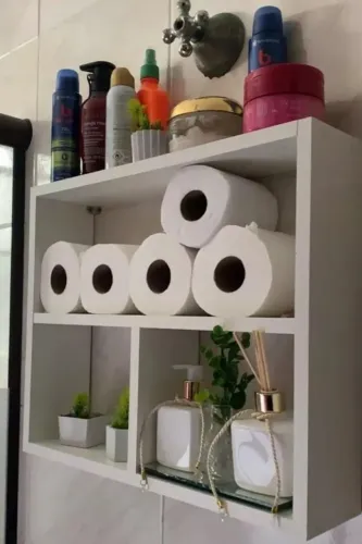 Nicho prateleira organizador de banheiro