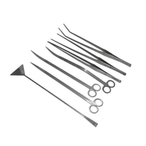 Conjunto de ferramentas para limpeza e manutenção de aquário pinça, tesoura e raspador