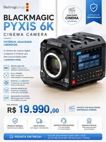 Blackmagic Design PYXIS 6K Cinema Camera Full Frame L-Mount
