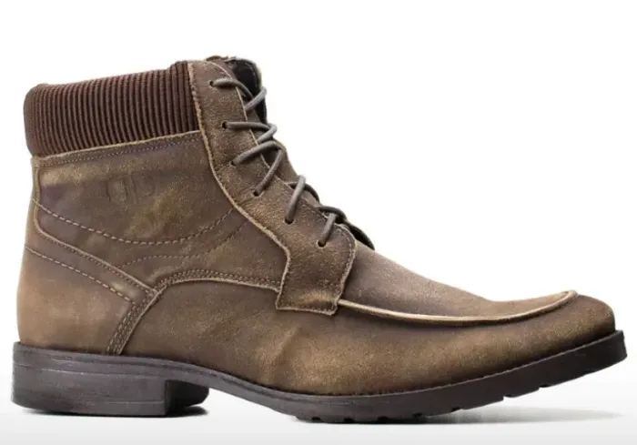 bota democrata casual stroke em couro marrom