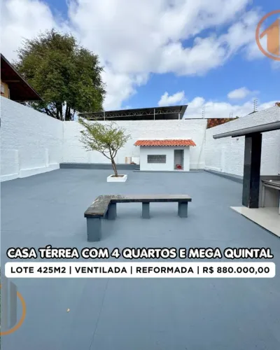 Casa com Quintal Grande e 4 Quartos