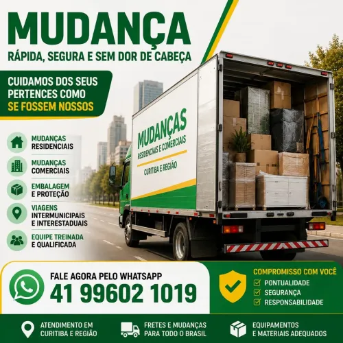 Frete com Bau Fechado 3/4 Disponível