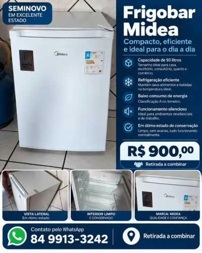 Frigobar Midea - Excelente Estado - Seminovo 