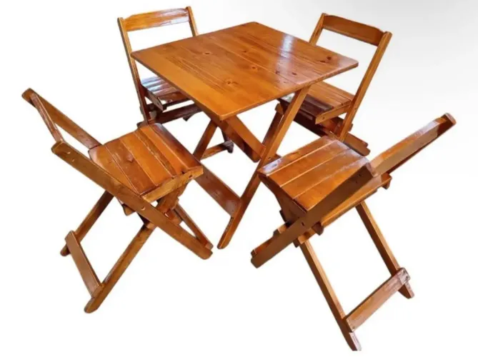 Mesa 70x70 C/4 Cadeiras Bar Restaurante