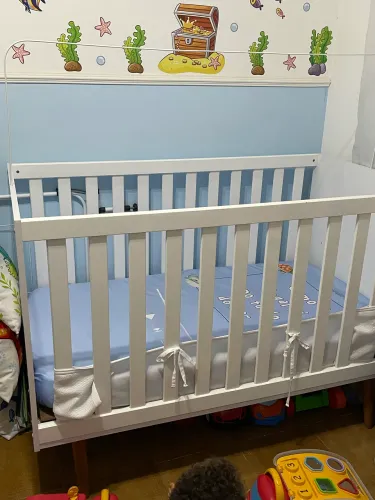 Berço retrô mini cama com colchão 