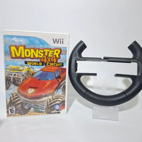 Monster 4x4 world tour com volante nintendo wii