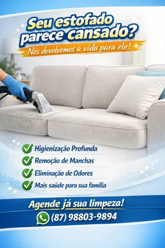 Higiênizacão de estofados