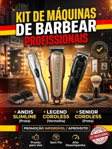 3 máquinas de barbeiro.