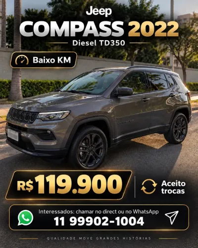 Jeep Compass Long. TD 350 2.0 4X4 Diesel AUT 2022