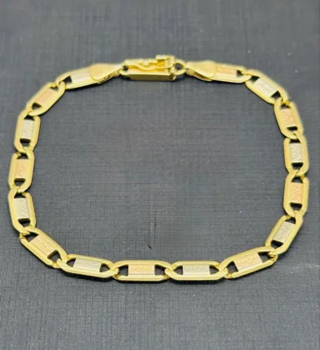 VENDO pulseira de ouro 18k Piastrine 3 ouros