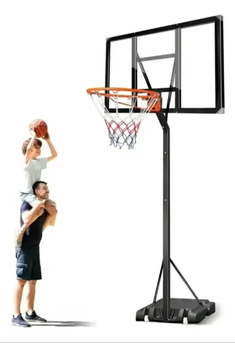 Tabela Basquete Móvel Altura Ajustável 2.35-3,05m Aro 45cm