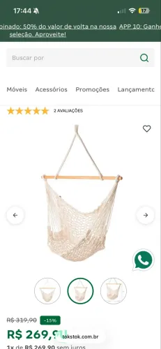 Rede Cadeira Tok Stok