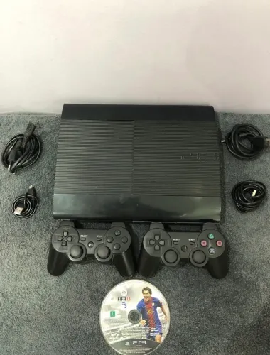 TROCO EM UM PS4 esse ps3 desbloqueado com 2 controle todos os cabos e loja e hen instalado