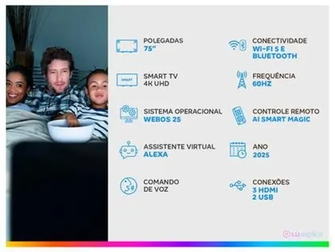 Tv LG 75 Polegadas (11 meses garantia)