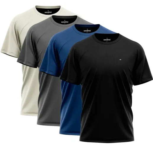 Kit 4 Camiseta Dry-fit Sandrini Masculina GG