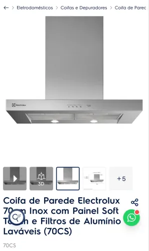Coifa de Parede Eletrolux 70CS inox