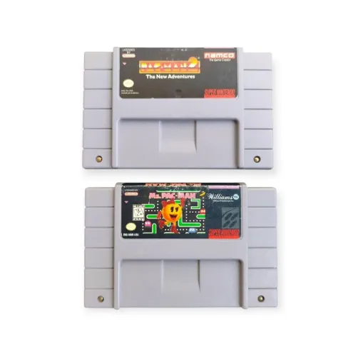 2 Jogos Snes Pac-Man e Pac- Man2 Originais Super Nintendo
