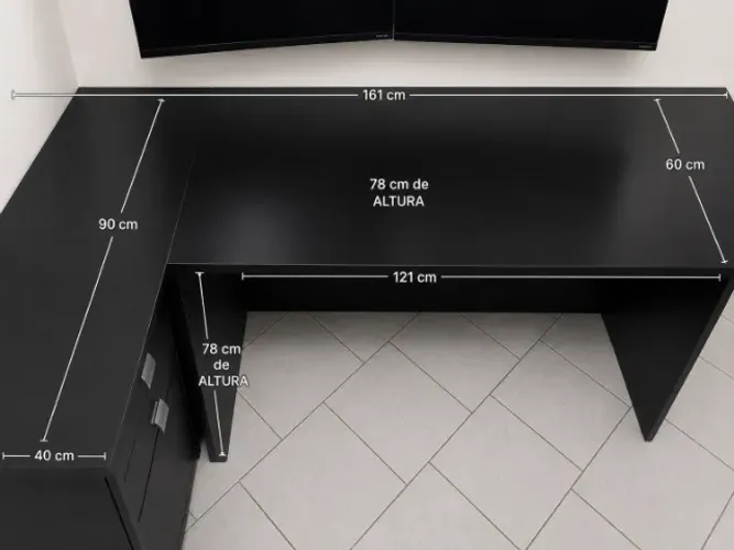 Mesa de Escritorio em L