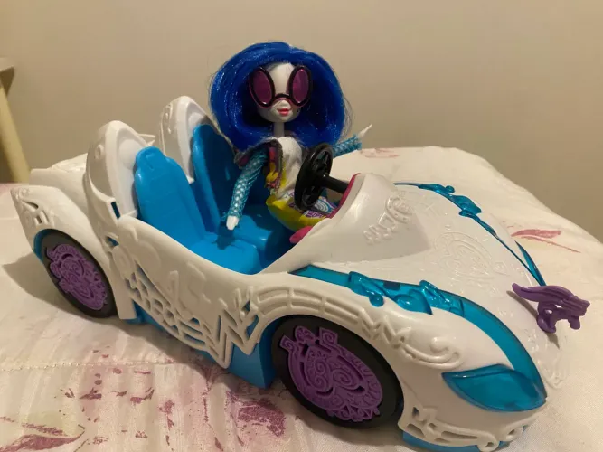 boneca e carro equestria girls my little pony DJ PON-3 Vinyl Scratch
