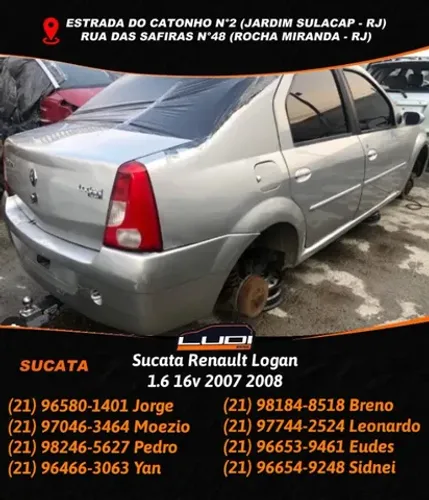Sucata Renault Logan 1.6 16v 2007 2008
