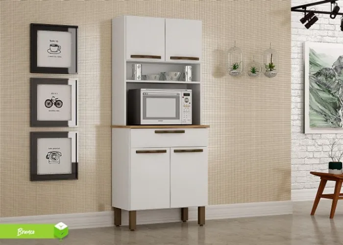 Cozinha Turim 4P1G Branco Até 12x - Frete Grátis 