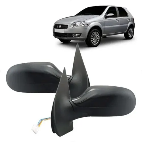 Par Retrovisor Fiat Palio 2008 à 2010 - Preto - Metagal 
