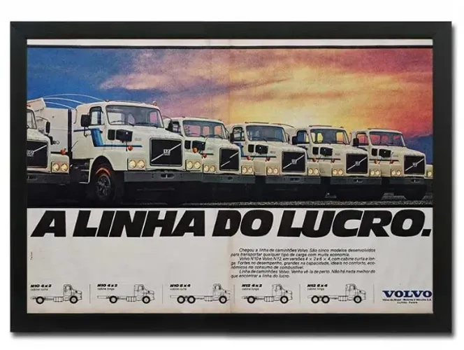 Caminhão Volvo N10, N12, NL12 - Quadro decorativo com propaganda ou matéria de revista