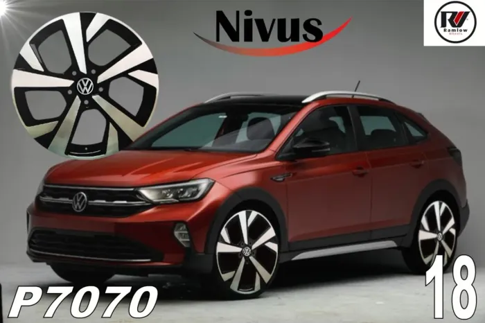 Roda aro 18 Volkswagen Nivus preta com diamantado 5x100 novo 