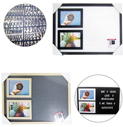 quadro decorativo recados com moldura rmi7260 32x47cm