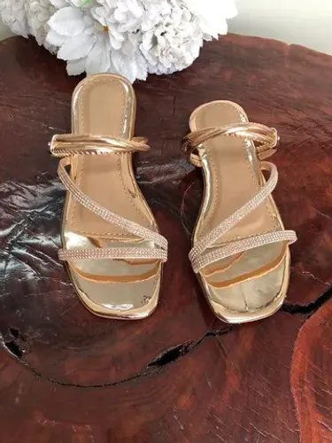 Rasteirinha Bronze Metalizada Nova